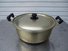 【アルミ両手鍋 30Φ】 W410xD330xH170　レトロ　金鍋　大量料理　居酒屋